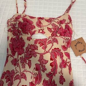 Bailey Rose Floral Dress with Pink and Cream Design